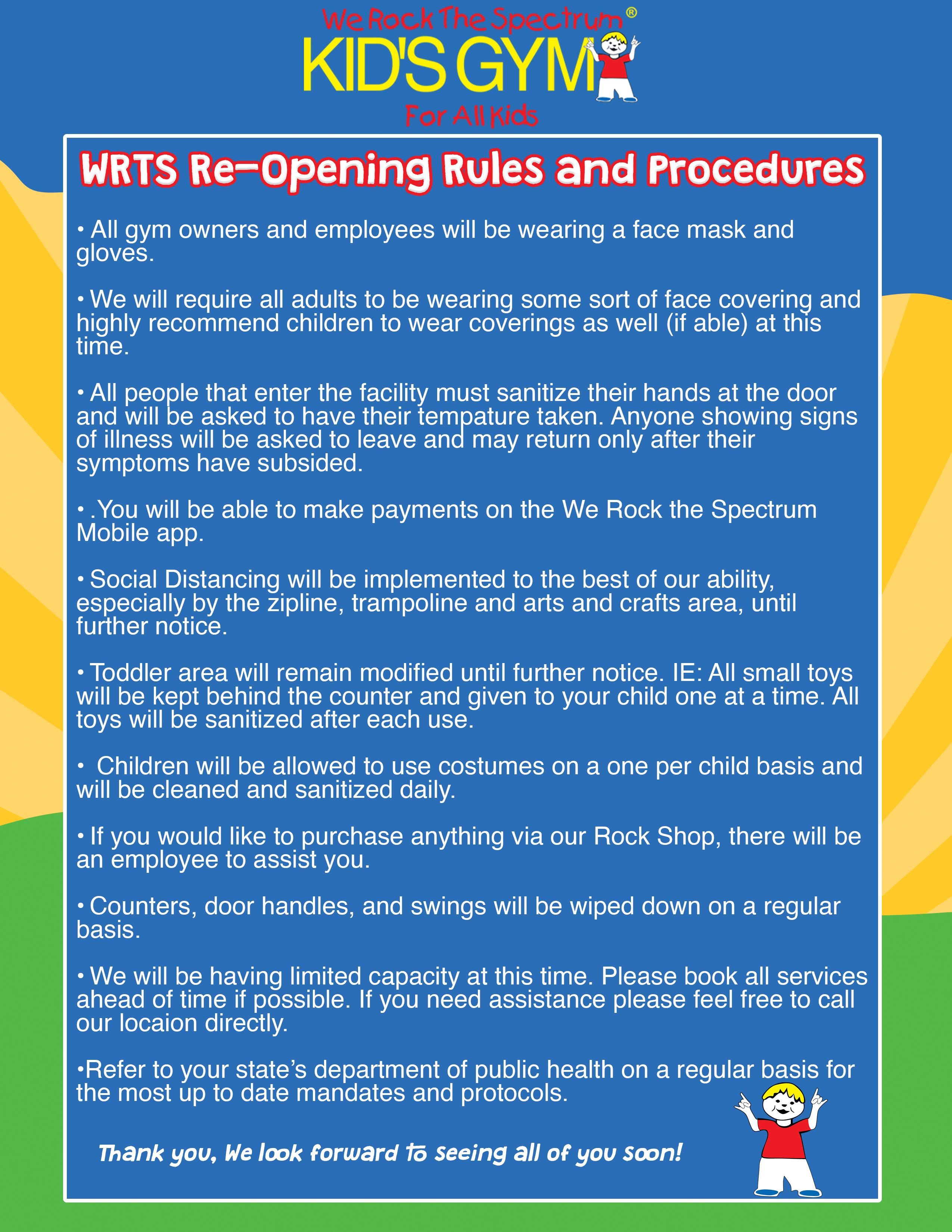 WRTS Re-Opening Procedures